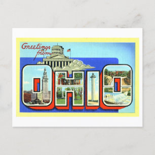 Vintage Grüße aus Ohio Postkarte
