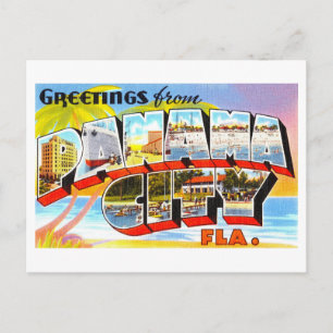Vintage Grüße aus Panama City, Florida, Postkarte
