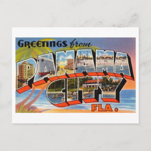 Vintage Grüße aus Panama City, Florida Postkarte