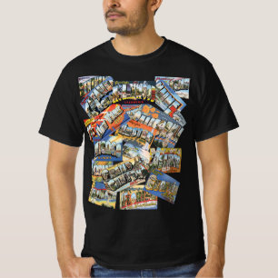 Vintage Grüße aus ... Postkarten Collage T-Shirt