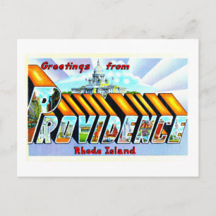 Vintage Grüße aus Providence, Rhode Island, Postkarte