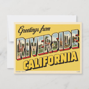 Vintage "Grüße aus Riverside, Kalifornien" Postkarte