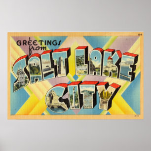 Vintage Grüße aus Salt Lake City Utah Poster