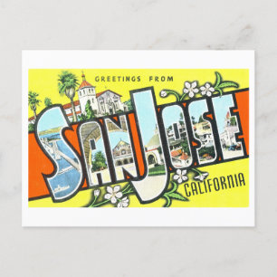 Vintage Grüße aus San Jose, Kalifornien, Postkarte