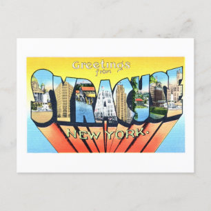 Vintage Grüße aus Syracuse, New York, Postkarte