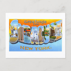Vintage Grüße aus Syrakus, New York Postkarte