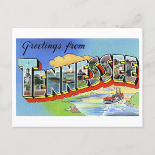 Vintage Grüße aus Tennessee Postkarte