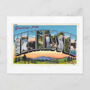 Vintage Grüße aus Tennessee Reiseplakat Postkarte
