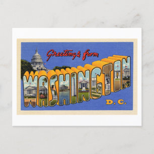 Vintage Grüße aus Washington DC Postkarte