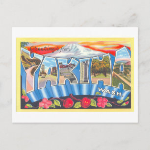 Vintage Grüße aus Yakima, Washington Postkarte