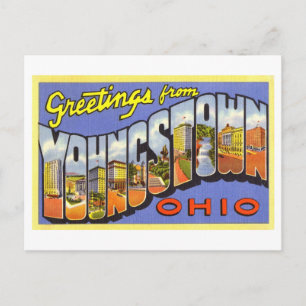 Vintage Grüße aus Youngstown, Ohio Postkarte