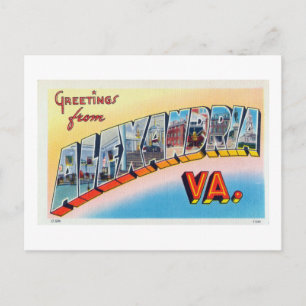 Vintage Grüße von Alexandria Virginia Reise  Postkarte
