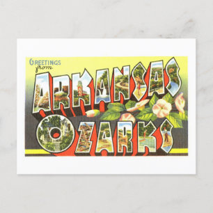 Vintage Grüße von Arkansas Ozarks Postkarte