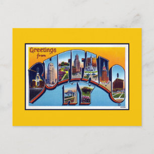 Vintage Grüße von Buffalo NY Postkarte