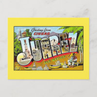 Vintage Grüße von Ciudad Juarez aus dem alten Mexi