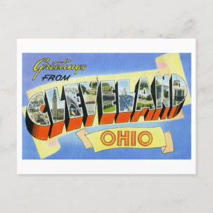 Vintage Grüße von Cleveland, Ohio Postkarte