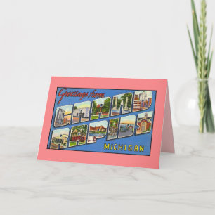 Vintage Grüße von Grand Rapids MI Karte