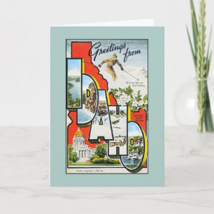 Vintage Grüße von Idaho Karte