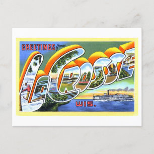 Vintage Grüße von La Crosse, Wisconsin, Postkarte