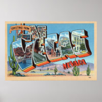 Vintage Grüße von Las Vegas Nevada P