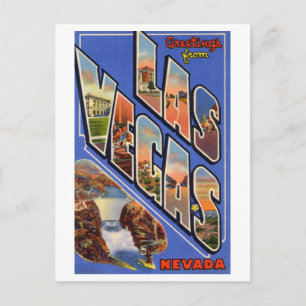 Vintage Grüße von Las Vegas, Nevada Postkarte