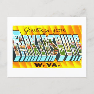 Vintage Grüße von Parkersburg, West Virginia, Postkarte