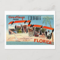 Vintage Grüße von Quaint Key West, Florida