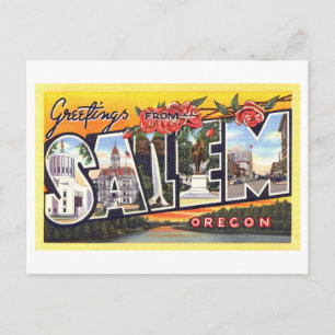 Vintage Grüße von Salem, Oregon Postkarte