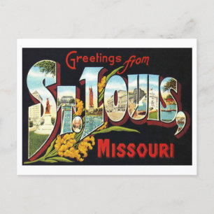 Vintage Grüße von St. Louis, Missouri, Postkarte