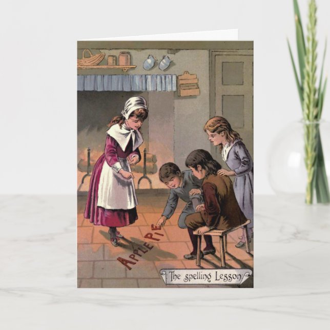 Vintage Grußkarte 1885 Goody Two Shoes Karte (Vorderseite)