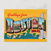 Vintage-Grußkarte aus Boston