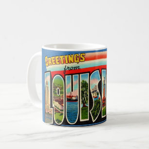 Vintage-Grußkarte aus Louisiana Kaffeetasse