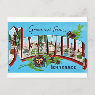 Vintage Grußkarte aus Nashville Postkarte