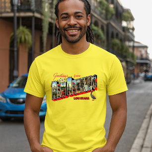 Vintage-Grußkarte aus New Orleans Reise-Postkarte T-Shirt