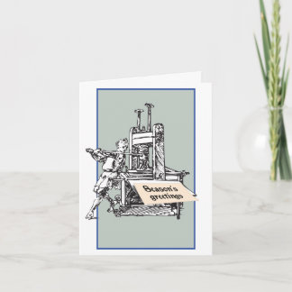 Vintage Grußkarte der Briefpresse Feiertagskarte