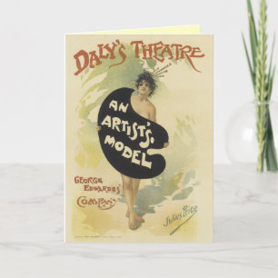Vintage Grußkarte des Daly Theaters Karte