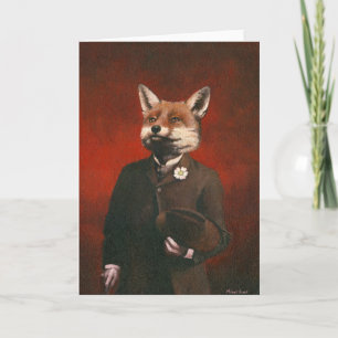 Vintage Grußkarte Herr Fuchs Karte