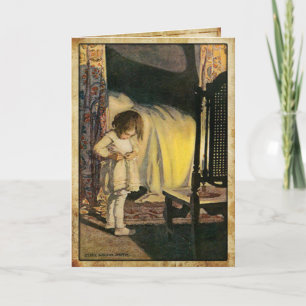 Vintage Grußkarte mit Niedlicher Illustration Karte