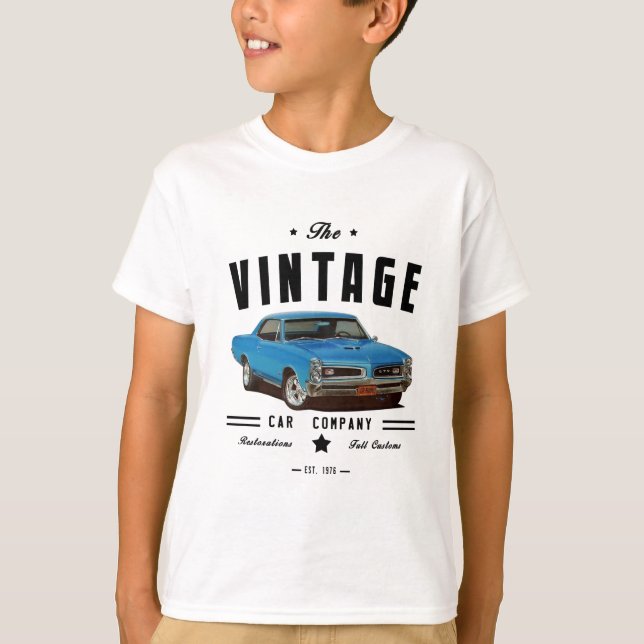 Vintage GTO Autofirma und Garagenlogo T-Shirt (Vorderseite)