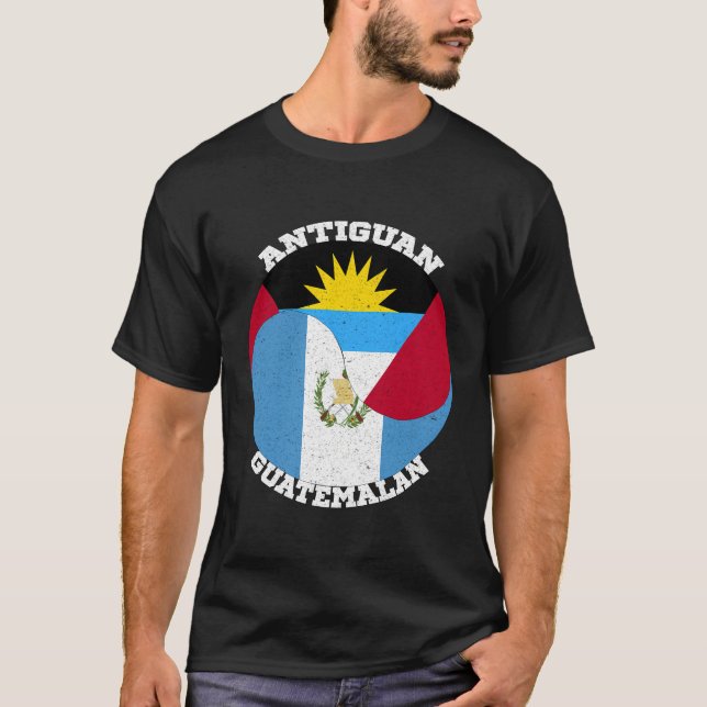 Vintage guatemaltekische Antiguanische Flagge Anti T-Shirt (Vorderseite)