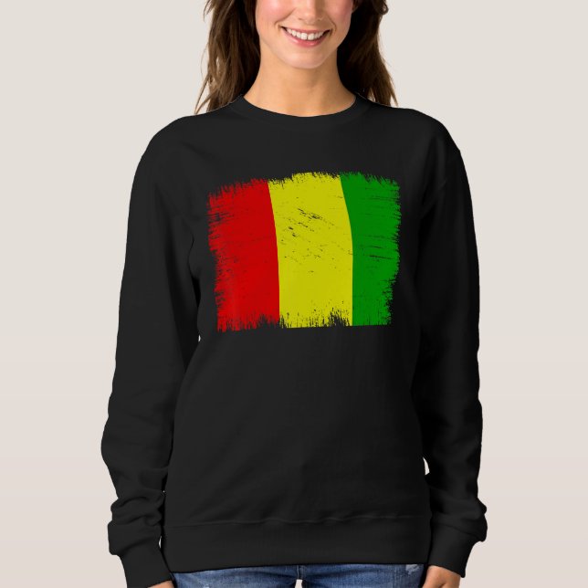 Vintage Guinea Flag Guinean Independence Day Sweatshirt (Vorderseite)