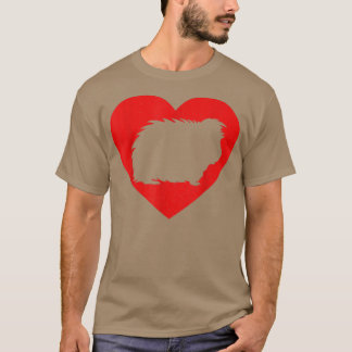 Vintage Guinea pig Red Heart Animal Lover Valentin T-Shirt