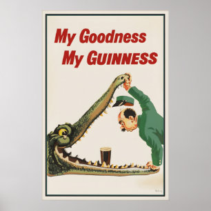 Vintage Guinness Krokodil Poster Druck, Mein