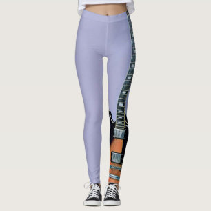 Vintage guitar artwork leggings