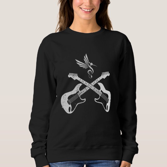 Vintage Guitars For Guitar Players Musicians Sweatshirt (Vorderseite)