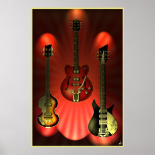 Vintage Guitars Poster