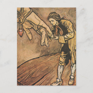 Vintage Gullivers Reisen von Arthur Rackham Postkarte