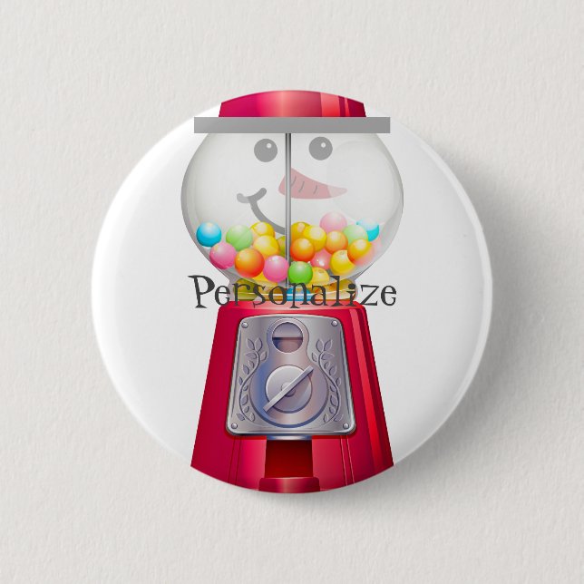Vintage Gumball-Schneemaschine Button (Vorderseite)