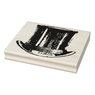 Vintage-Gummistempel mit Oberhut-Motiv Gummistempel