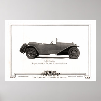 Vintage Gunboat Roadster Automobile Ad von 1919 Poster